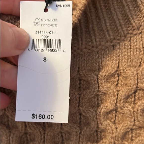 Cable Knit Tan Sweater - Picture 3 of 9
